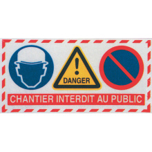 PANNEAU CHANTIER INTERDIT 4EN1 PVC 800X400